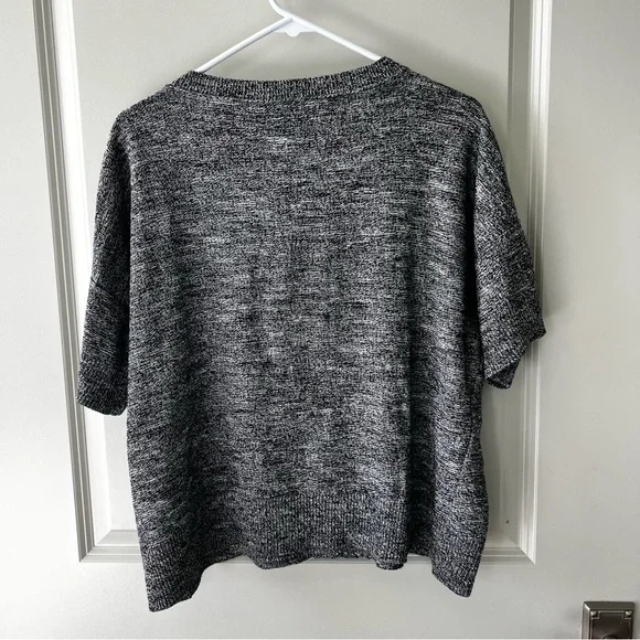 Eileen Fisher Organic Cotton Sweater Short Sleeve Slub Top - Picture 5 of 8